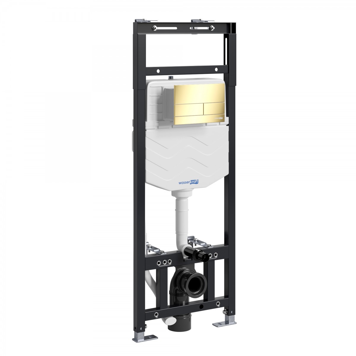 Инсталляция для подвесного унитаза WasserKraft Alme 15TLT.010.ME.PG04 (цвет клавиши золото)