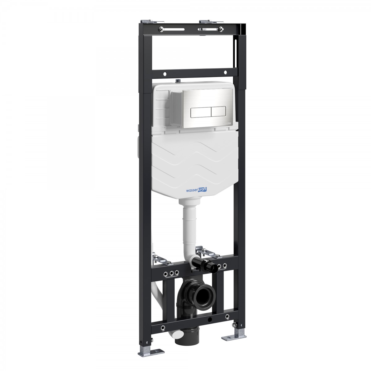 Инсталляция для подвесного унитаза WasserKraft Alme 15TLT.010.ME.BN03 (цвет клавиши никель)