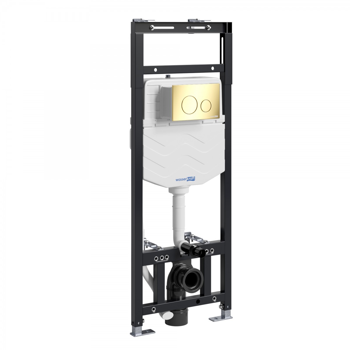 Инсталляция для подвесного унитаза WasserKraft Alme 15TLT.010.ME.PG02 (цвет клавиши золото)
