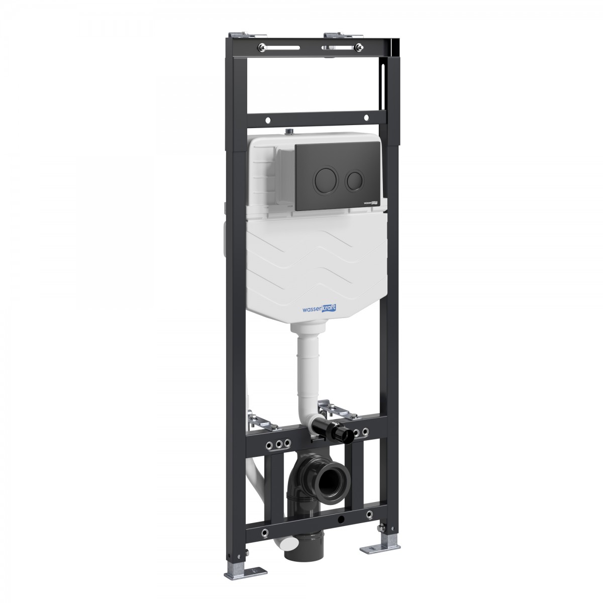 Инсталляция для подвесного унитаза WasserKraft Alme 15TLT.010.ME.MB01 (цвет клавиши чёрный матовый)