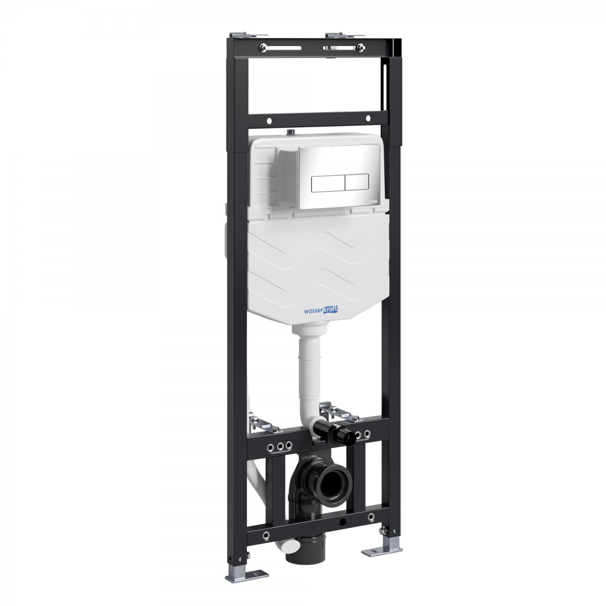 Инсталляция для подвесного унитаза WasserKraft Alme 15TLT.010.ME.CH03 (цвет клавиши хром)