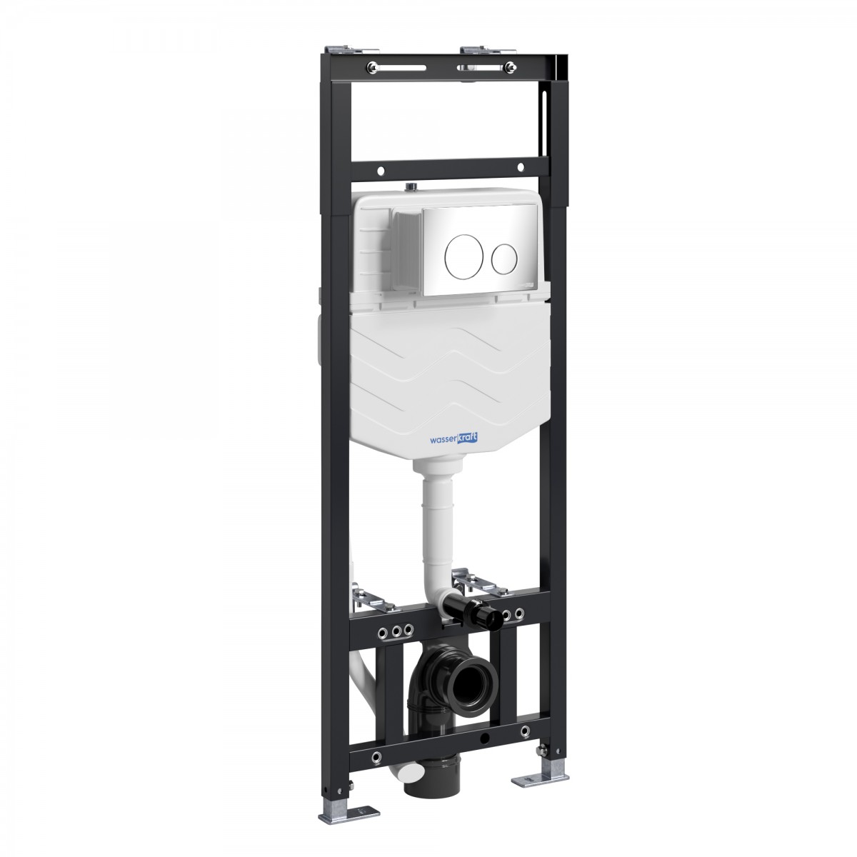 Инсталляция для подвесного унитаза WasserKraft Alme 15TLT.010.ME.CH02 (цвет клавиши хром)