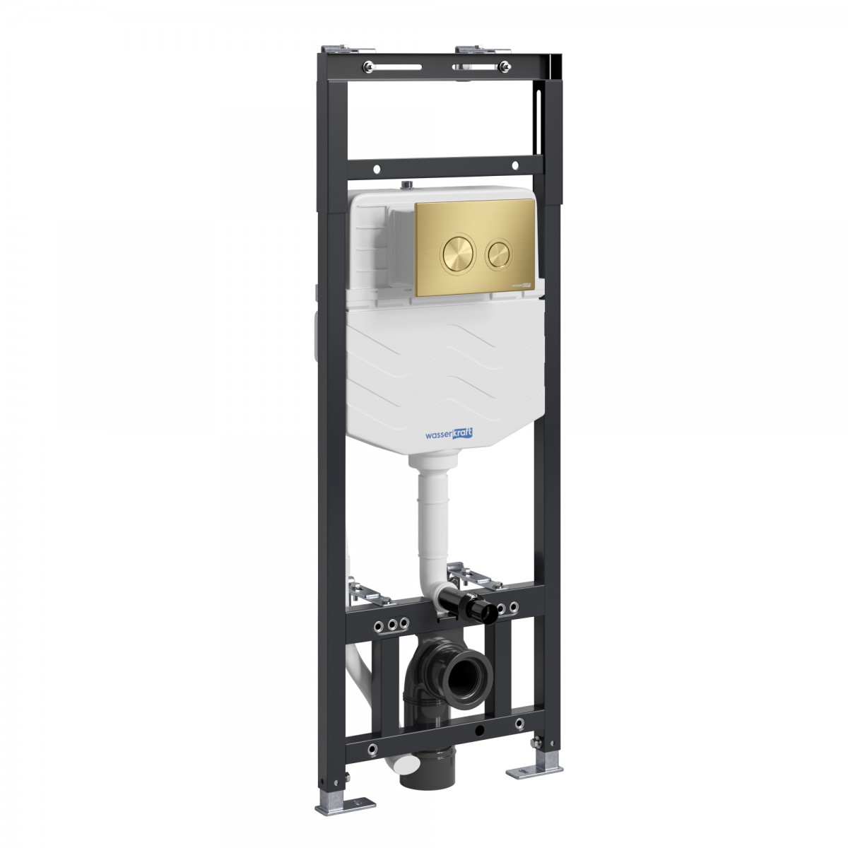 Инсталляция для подвесного унитаза WasserKraft Alme 15TLT.010.ME.MG01 (цвет клавиши золото матовое)