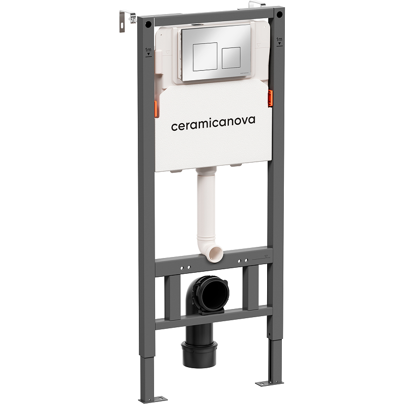 Инсталляция для подвесного унитаза Ceramica Nova Balance CN121002CH (цвет клавиши хром)