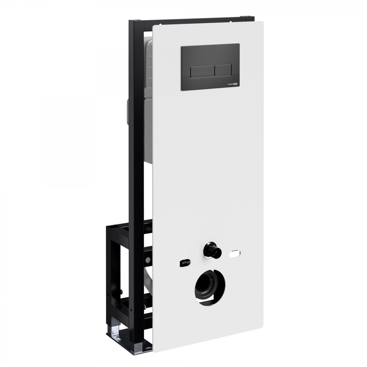 Инсталляция для подвесного унитаза WasserKraft Glan 66TLT.010.ME.WH.MB03 (цвет клавиши черный матовый)