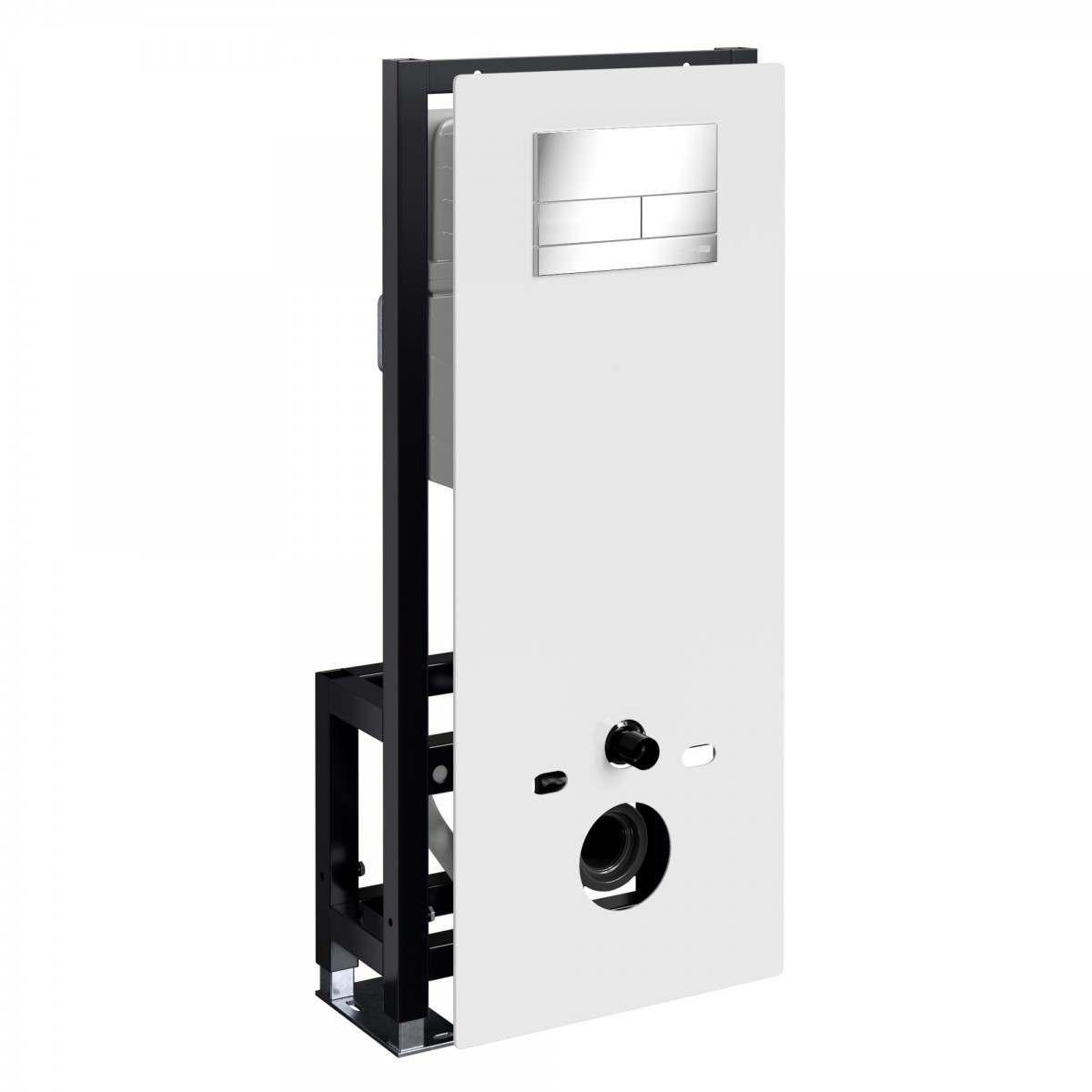 Инсталляция для подвесного унитаза WasserKraft Glan 66TLT.010.ME.WH.WH04 (цвет клавиши хром)