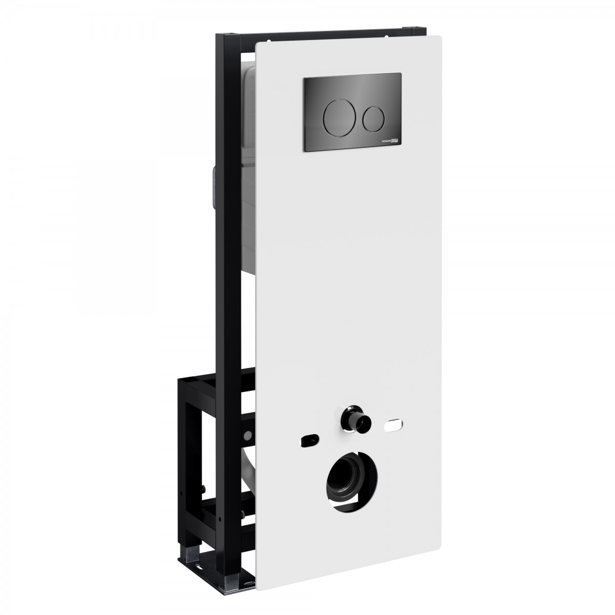 Инсталляция для подвесного унитаза WasserKraft Glan 66TLT.010.ME.WH.PB02 (цвет клавиши черный)
