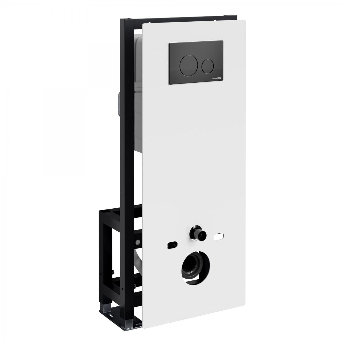 Инсталляция для подвесного унитаза WasserKraft Glan 66TLT.010.ME.WH.MB02 (цвет клавиши черный матовый)