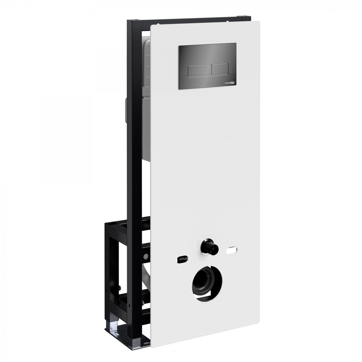 Инсталляция для подвесного унитаза WasserKraft Glan 66TLT.010.ME.WH.PB03 (цвет клавиши черный)