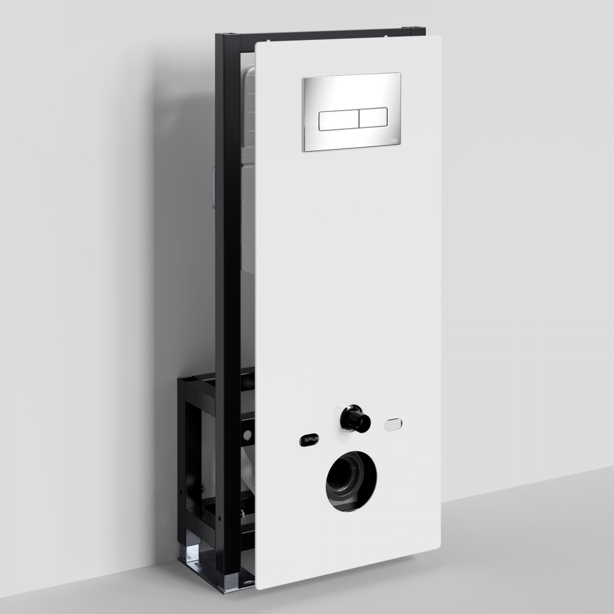 Инсталляция для подвесного унитаза WasserKraft Glan 66TLT.010.ME.WH.CH03 (цвет клавиши хром)
