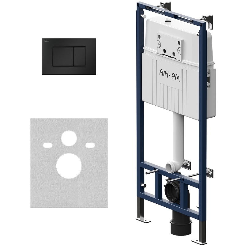 Инсталляция для подвесного унитаза AM.PM MasterFit I012710.0238 (цвет клавиши черный матовый)