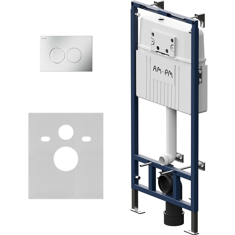 Инсталляция для подвесного унитаза AM.PM MasterFit I012710.0131 (цвет клавиши хром матовый)