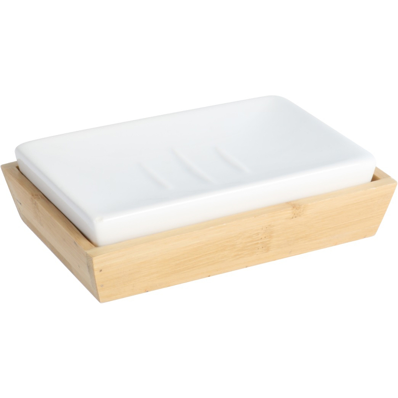 Мыльница Fixsen Wood FX-110-4 (дерево/белый)