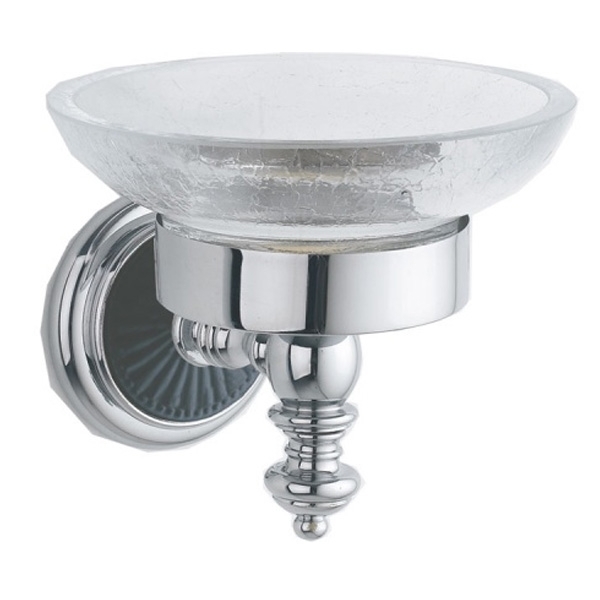 Мыльница Boheme Vogue 10183 (хром/чёрный) настенная