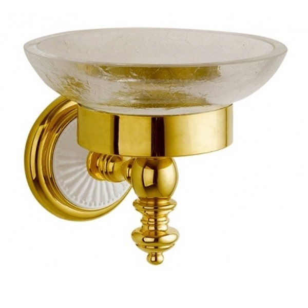 Мыльница Boheme Palazzo Bianco 10103 (золото/белый) настенная