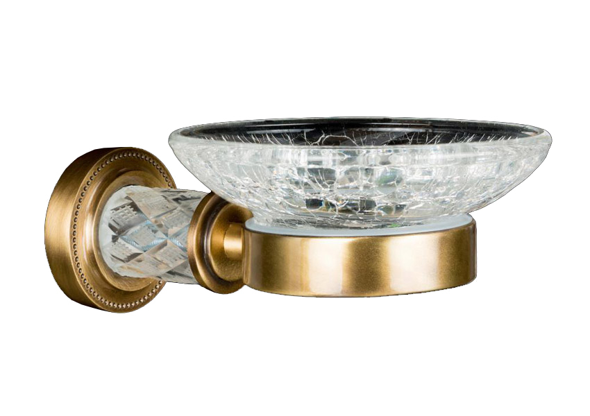 Мыльница Boheme Murano Cristal 10903-CRST-BR (бронза) настенная