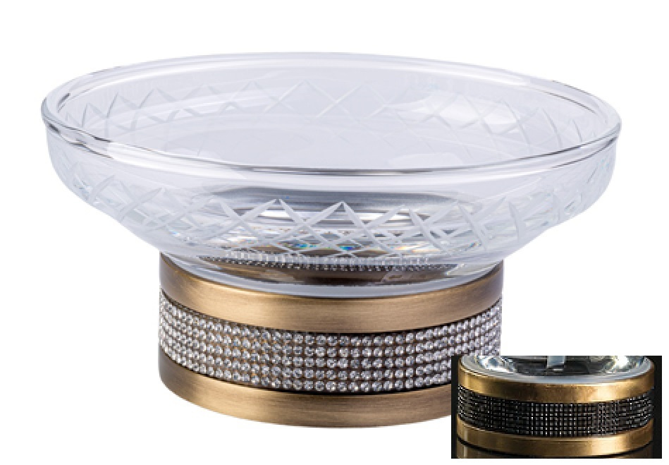 Мыльница Boheme Royale Cristal 10930-BR-B (бронза)