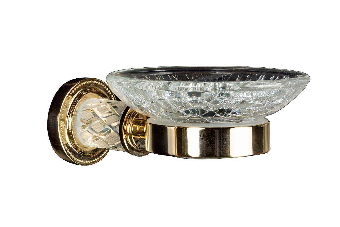 Мыльница Boheme Murano Cristal 10903-CRST-G (золото) настенная