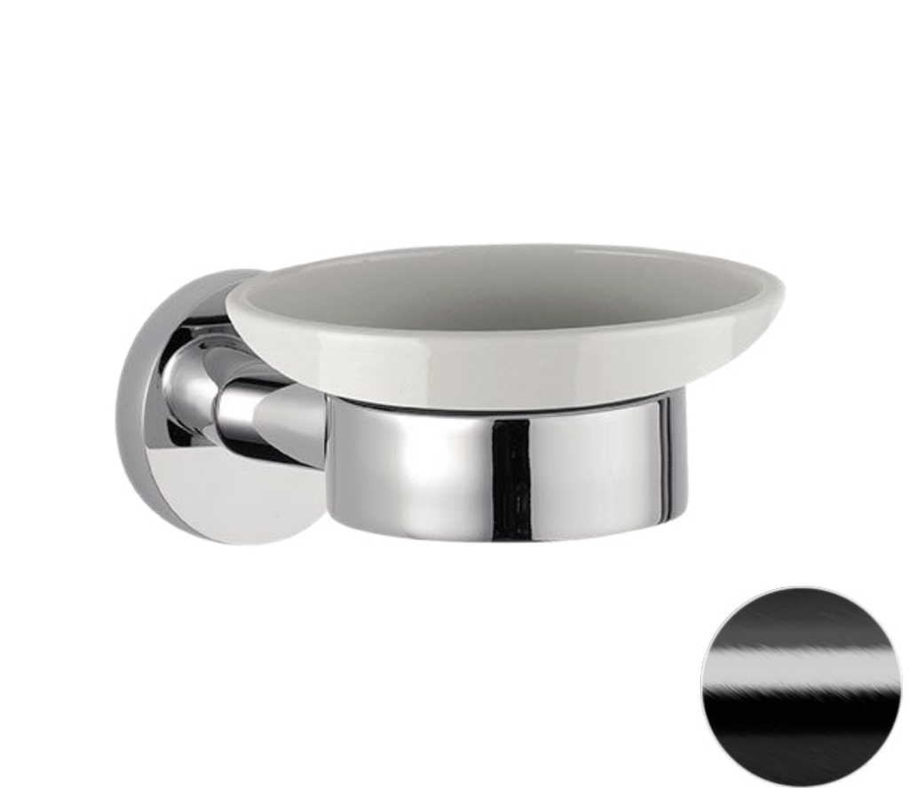 Мыльница Remer Guest GS10CFP (черный брашированный/белый) настенная