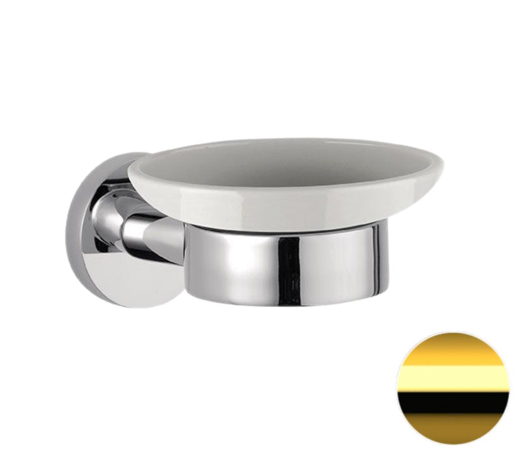 Мыльница Remer Guest GS10DO (золото/белый) настенная