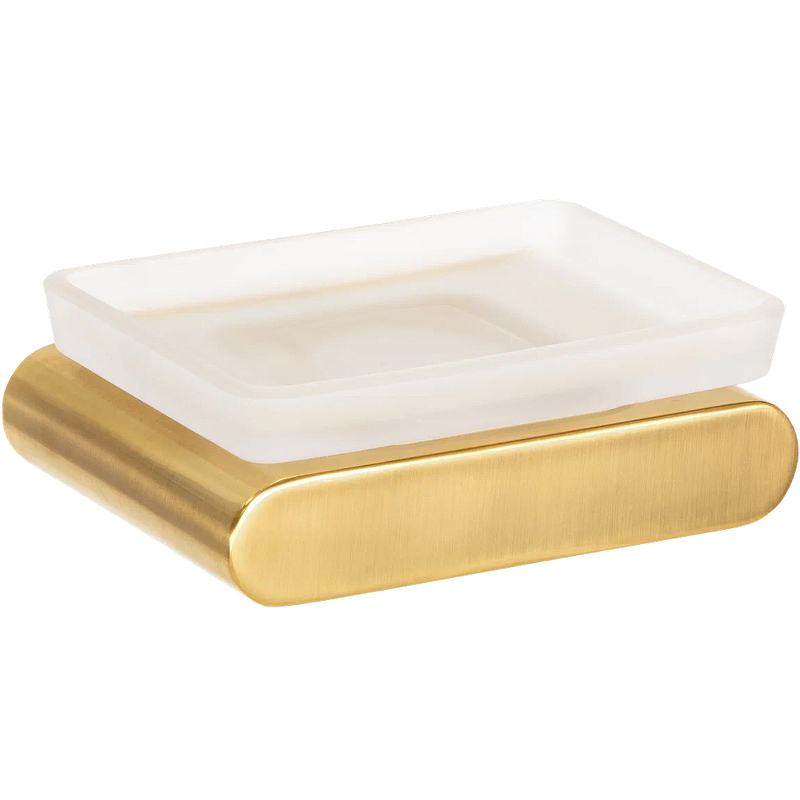 Мыльница Remer Lounge LN10BG (золото матовое брашированное/стекло матовое) настенная