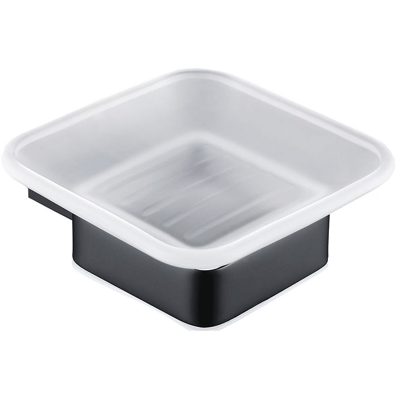 Мыльница Allen Brau Infinity 6.21004-31 (белый/черный матовый) настенная