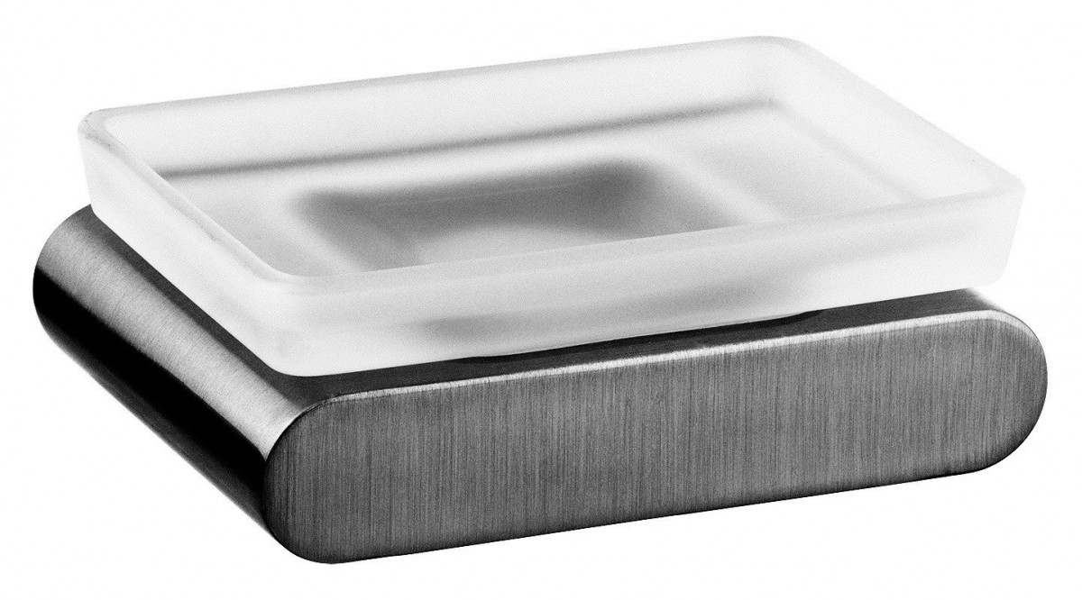 Мыльница Remer Lounge LN10CFP (черный брашированный/стекло матовое) настенная