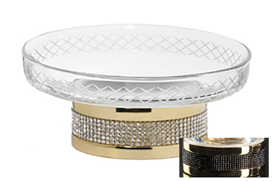 Мыльница Boheme Royale Cristal 10930-G-B (золото)