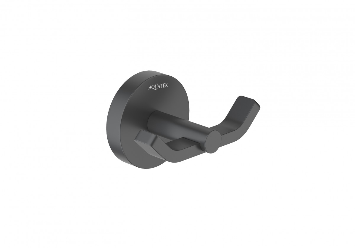 Крючок двойной Aquatek Бетта AQ4602MB (чёрный матовый)