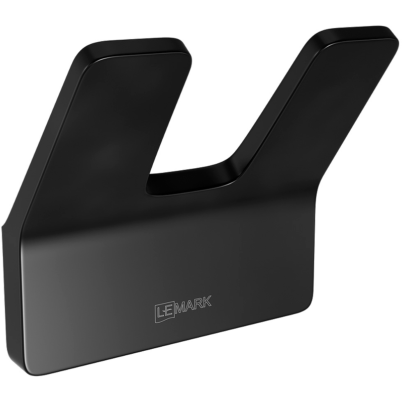 Крючок двойной Lemark Smooth Line 9712005 (черный матовый)