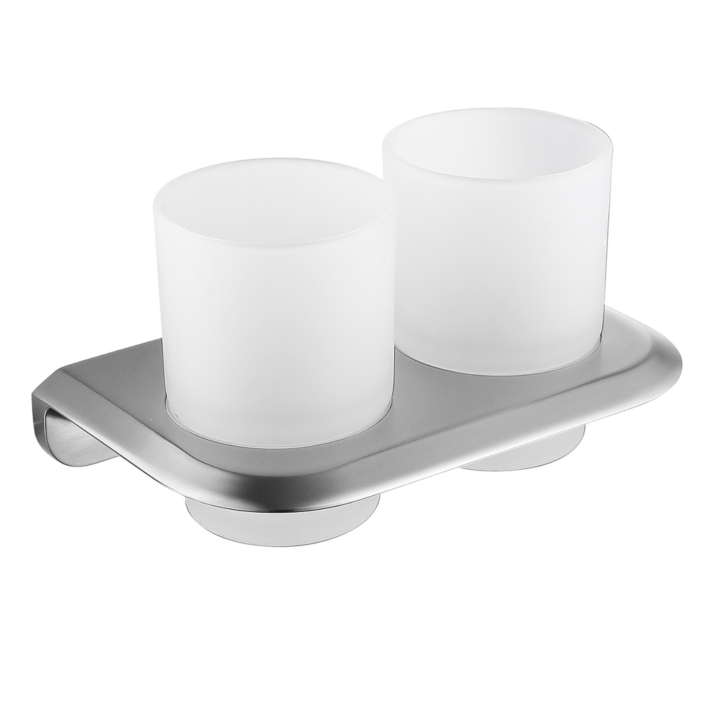 Стакан для ванной комнаты Abber Nord AA1557SP (сатин/стекло матовое)