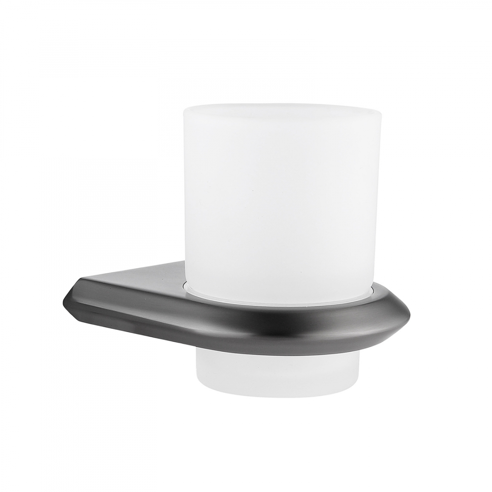 Стакан для ванной комнаты Abber Nord AA1556NG (никель/стекло матовое)