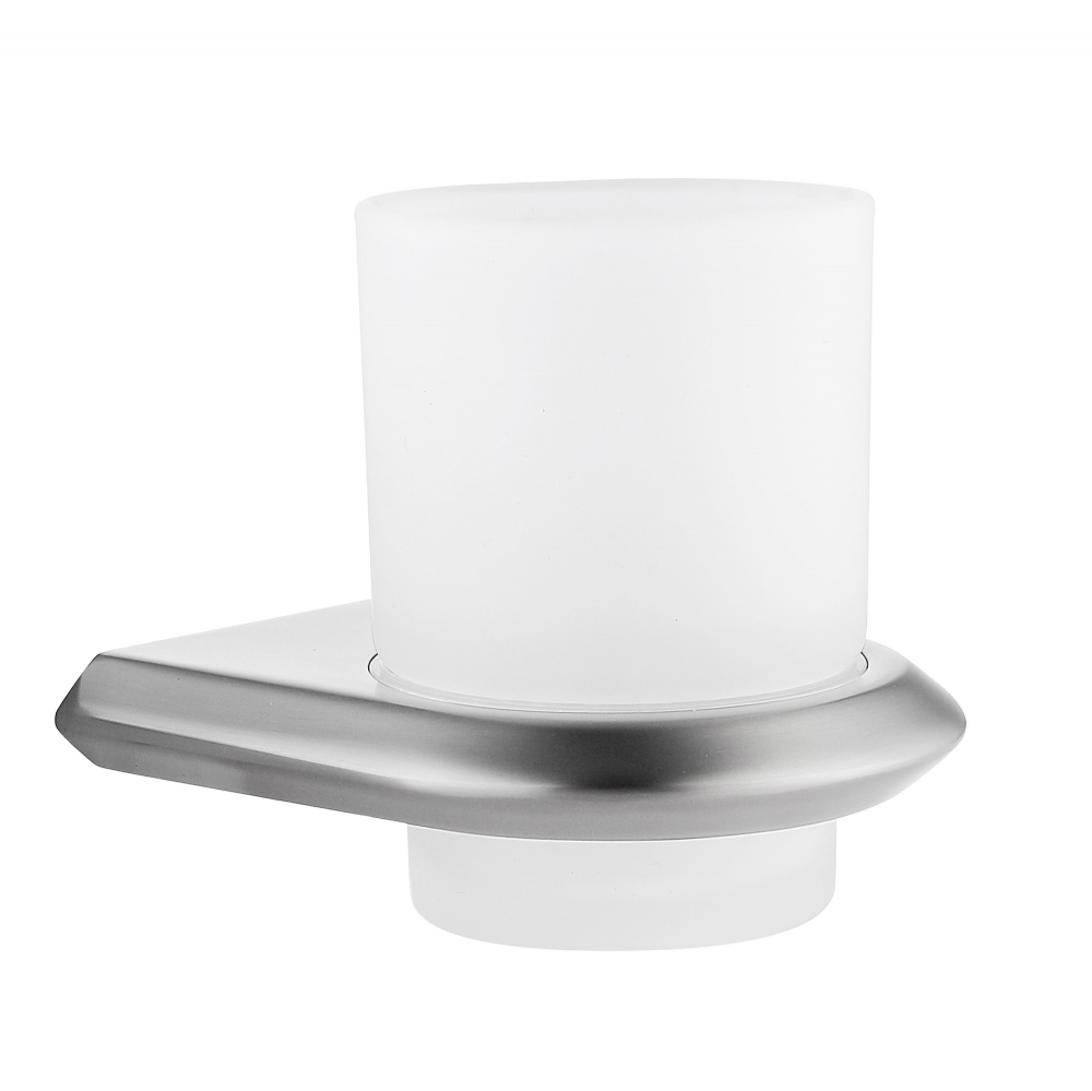 Стакан для ванной комнаты Abber Nord AA1556SP (сатин/стекло матовое)