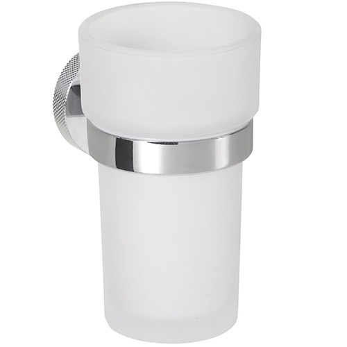 Стакан для ванной комнаты Bemeta STELLA 166110012 (стекло матовое/хром) настенный