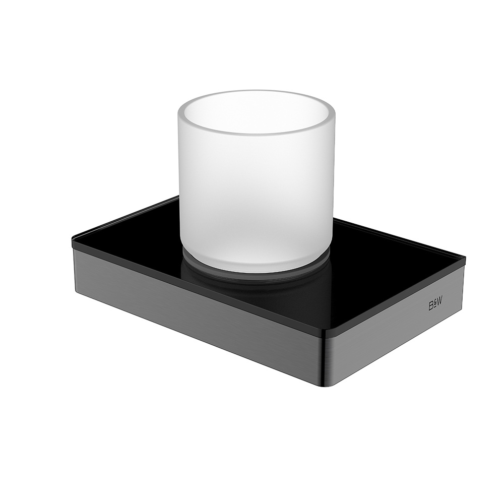 Стакан для ванной комнаты Black&White Gravity 9605GM (оружейная сталь)