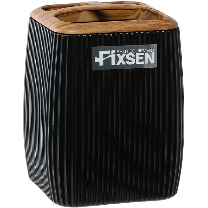 Стакан для ванной комнаты Fixsen Black Wood FX-401-3 (дерево/чёрный)