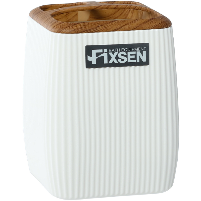 Стакан для ванной комнаты Fixsen White Wood FX-402-3 (дерево/белый)