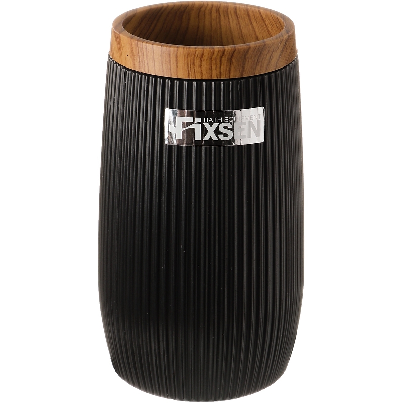 Стакан для ванной комнаты Fixsen Black Boom FX-411-3 (дерево/чёрный)