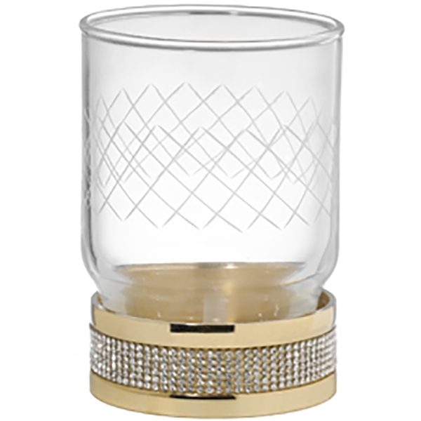 Стакан для ванной комнаты Boheme Royale Cristal 10931-G (золото)