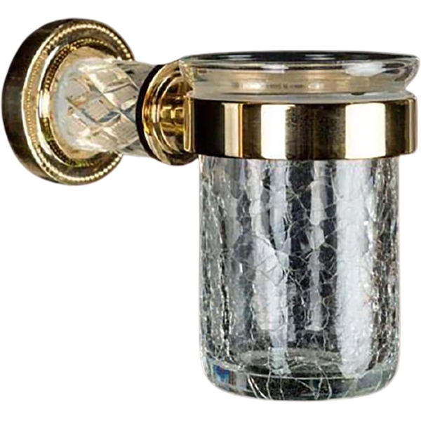 Стакан для ванной комнаты Boheme Murano Cristal 10904-CRST-G (золотой)