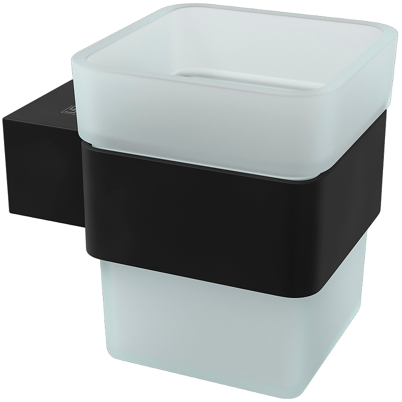 Стакан для ванной комнаты Lemark Smooth Line 9732014 (черный матовый)