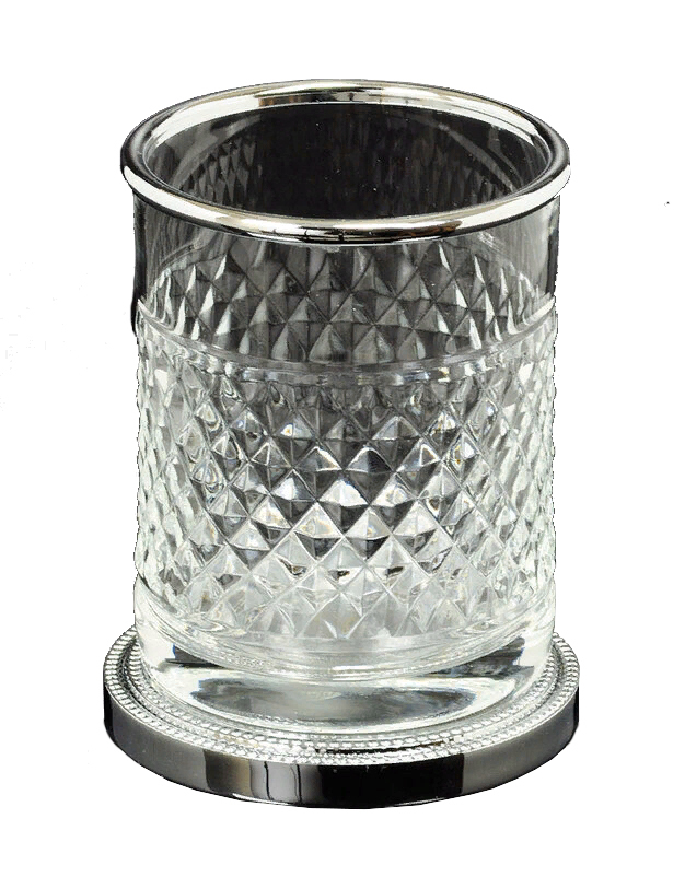 Стакан для ванной комнаты Boheme Murano Cristal 10217 (хром)