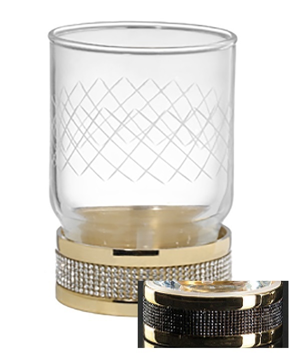 Стакан для ванной комнаты Boheme Royale Cristal 10931-G-B (золотой)