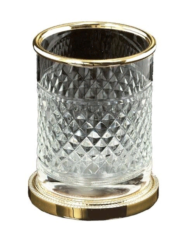 Стакан для ванной комнаты Boheme Murano Cristal 10218 (золотой)