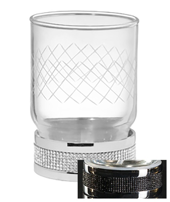 Стакан для ванной комнаты Boheme Royale Cristal 10931-CR-B (хром)