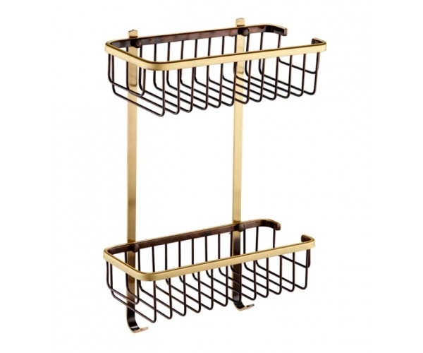 Полка для ванной комнаты Zorg Antic AZR U-3 BR 255*123 мм (бронза)