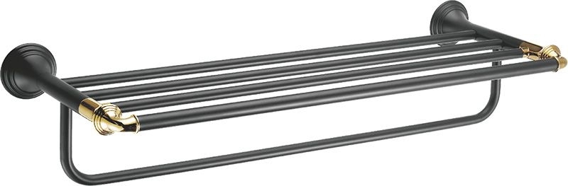 Полка для ванной комнаты Fixsen Luksor FX-71615B (черный/золото)