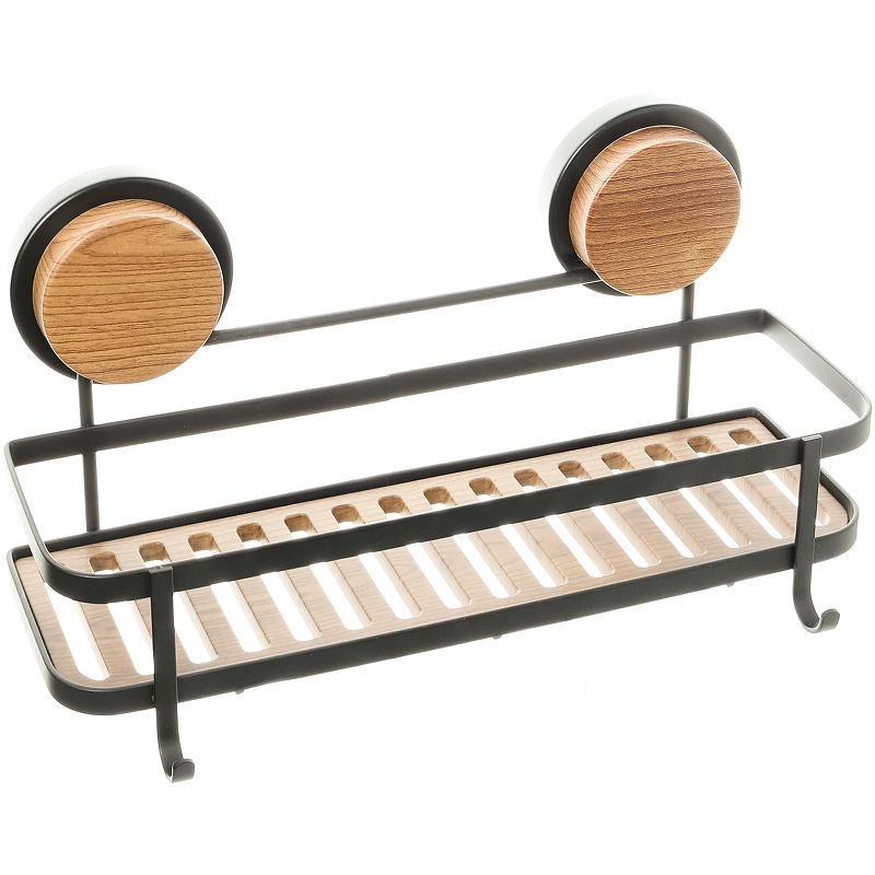 Полка для ванной комнаты Fixsen Magic Wood 950B-1 (дерево/чёрный матовый)