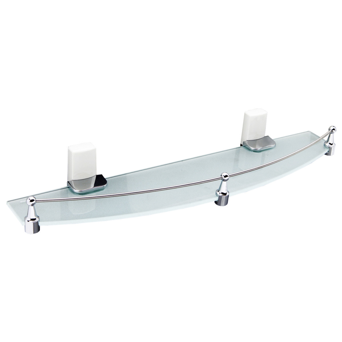 Полка для ванной комнаты WasserKRAFT Leine K-5044WHITE (хром/белый)