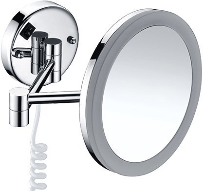 Зеркало косметическое WasserKRAFT K-1004 (хром) (LED)